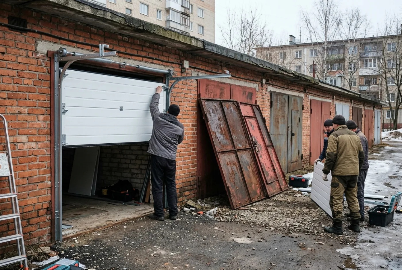 Замена гаражных ворот в Геленджике